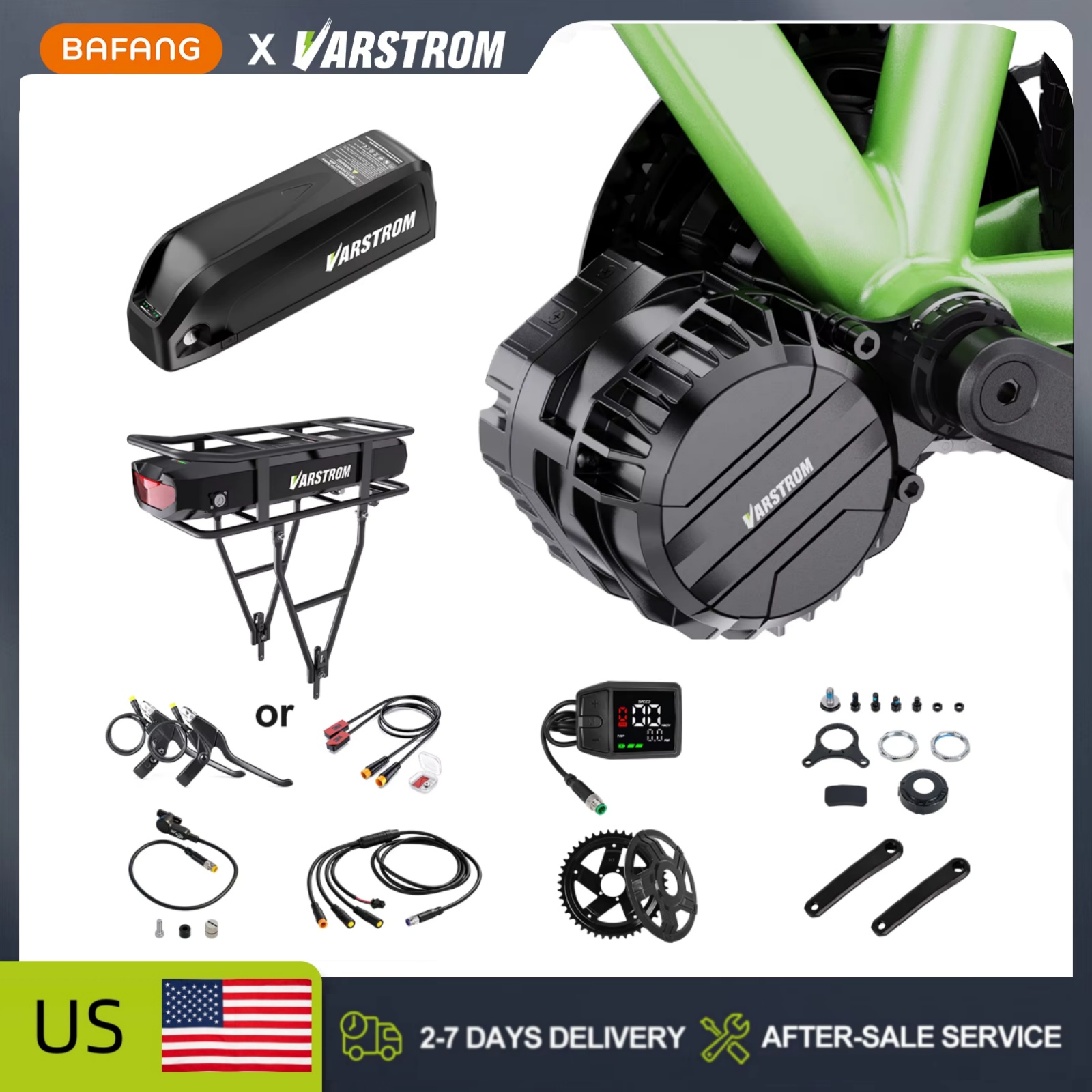 Varstrom 750W 48V Mittelmotor- – Side Hung Mid Drive Motor Kit Bewertung und Preis